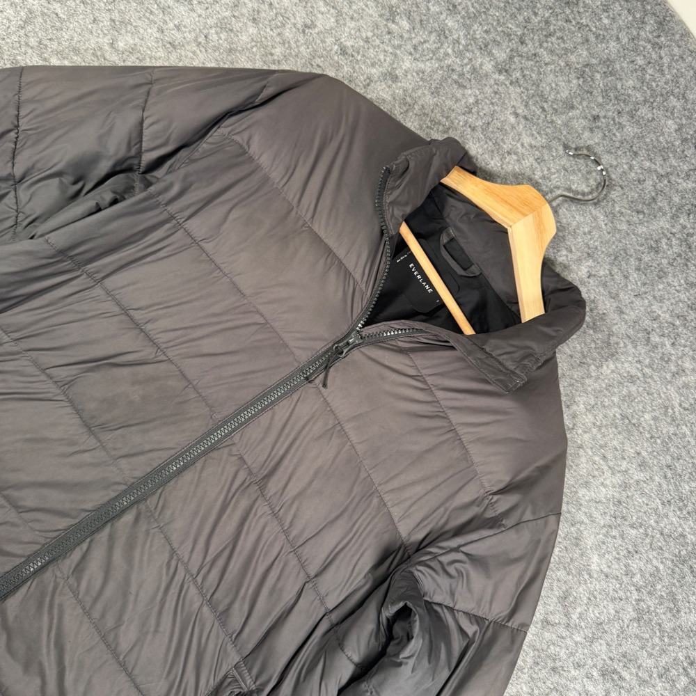 Everlane ReNew Puffer Jacket Womens Small Gray‎ Quilted Full Zip Pockets Coat